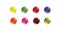 Vector set of colorful candy coated smarties chocolate candies