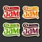 Vector Set colorful Fruits Jam Labels