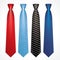 Vector set of colorful neckties