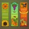 Vector set of colourful Thanksgiving vertical banners.