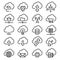 Vector Set of Computer Cloud Related Line Icons