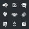 Vector Set of Contract job Icons.