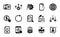 Vector set of Correct way, Swipe up and Smartphone recovery icons simple set. Vector