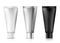 Vector set cream tubes, plastic, aluminum, black