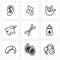 Vector Set of Deafness Icons.