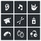 Vector Set of Deafness Icons.