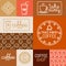 Vector set of design elements for coffee houses and shops