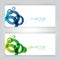 Vector set Design - eps10 Simple and Colorful blue green Circles on