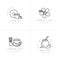 Vector set design monochrome templates logo and emblems - organic herbs and teas . Different teas icon-puer, hibiscus