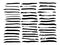 Vector set of different brush strokes. Black paintbrush lines