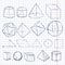 Vector Set of Dirty Sketch Geometric Shapes