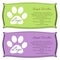 Vector set. Dog food labels