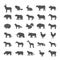 Vector set of domestic animals and wild animals.