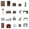 Vector Set of Doodle Furniture Icons