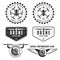 Vector set of drone flying club labels, badges