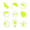 Vector set of eco friendly and green nature. Eco friendly icons