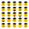 Vector set of education emoticons