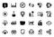 Vector Set of Education icons related to Survey check, Chemical formula and Efficacy. Vector