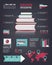 Vector set of education, learning infographics. Colorful charts