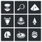 Vector Set of Egypt Icons.