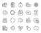 Vector set of Engineering team, Scroll down and Timer line icons set. Vector