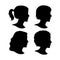 Vector Set of Female Cameo Silhouettes