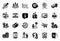 Vector Set of Finance icons related to Online statistics, Cashback and Usd currency. Vector