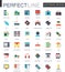 Vector set of flat Electronic devices icons.