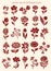 Vector set of flower icons