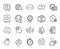 Vector set of Freezing timer, Internet search and Friends chat line icons set. Vector