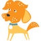 Vector Set of funny Mixed breed or mongrel dog