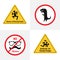 Vector set of the funny road signs for bar or night club. Beware of dancing people, dino with bottle, no hipsters, beware of drunk