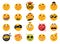 Vector set of funny smileys. Collection of emoticons