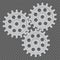 Vector set. Gear, cog, sprocket, wheel