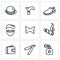 Vector Set of Gentleman Icons. Bowler, Cane, Shoes, Ethnicity, Butterfly, Cigar, Purse, Razor, Perfume.