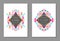 Vector set of geometric colorful brochure templates for business and invitation. Ethnic, tribal, aztec style. A4 layout format