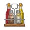 Vector Set glass Shakers for salt and pepper