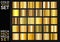 Vector Set of Gold Gradients, Golden Squares Collection, Textures Group