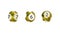 Vector Set of Gold Lottery Balls, Shiny Balls Isolated Background, Gambling Game Concept, 3D Icons Set.