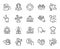 Vector set of Group, Success and Work home line icons set. Vector