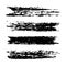 Vector set of grunge brush strokes.