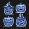 Vector set of Halloween Pumpkins