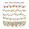 Vector set hand draw christmas lights. festive garland for decor drawing doodle