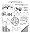 Vector set of hand drawn doodle infographics