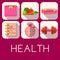 Vector set of health icon in flat style