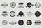 Vector set of hipster lables, badges, logos and vector design elements.