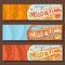 Vector set horizontal banners for Autumn season