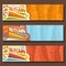 Vector set horizontal banners for Autumn season