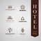 Vector set of hotel and resort logo design.