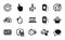 Vector set of Hydroelectricity, Time change and Bell alert icons simple set. Vector